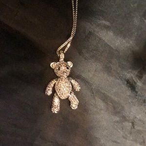 S925 teddy bear necklace